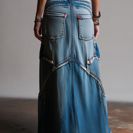 Long denim skirt - shopify edit